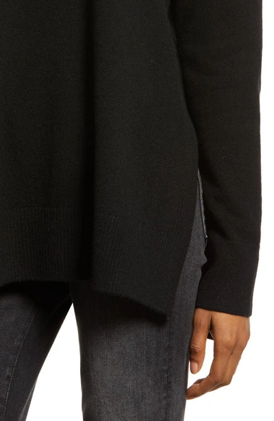 Shop Allsaints Gala Cashmere Turtleneck Sweater In Black