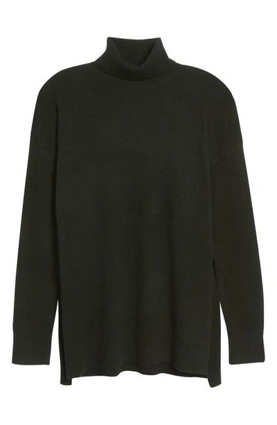 Shop Allsaints Gala Cashmere Turtleneck Sweater In Black