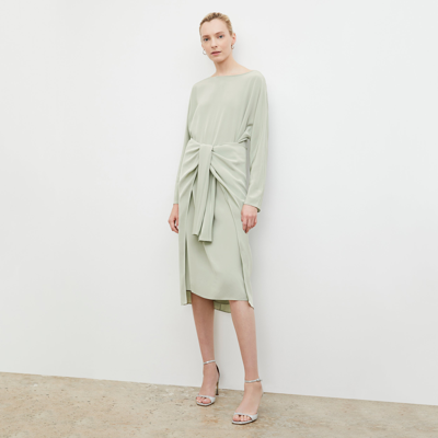 Shop M.m.lafleur The Rashmeen Dress - Washable Silk In Minty Green