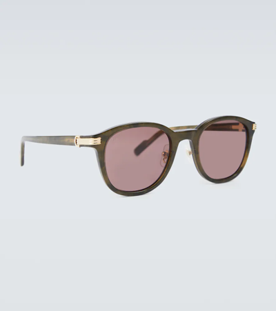 Cartier Tortoiseshell Aviator Sunglasses In Havana-havana-red
