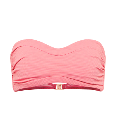 Shop Alexandra Miro Tara Bandeau Bikini Top In Peony Pink
