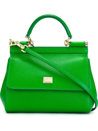 Dolce & Gabbana Medium Sicily Top Handle Bag In Green