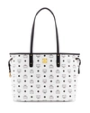 Mcm Shopper Project Visetos Reversible Tote Bag, White In White