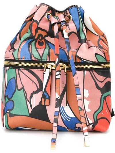 Marni Printed Backpack In Multicolour