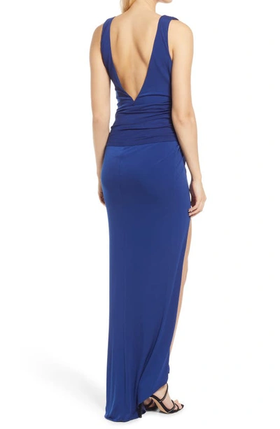 Shop Katie May Sugar Stick Sleeveless Gown In Royal Midnight