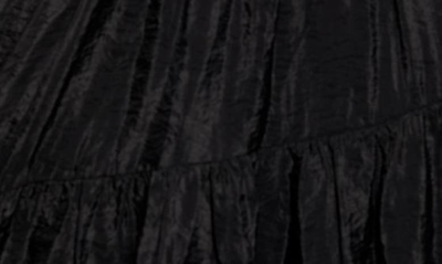 Shop Moon River One-shoulder Cutout Midi Dress In Black