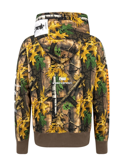 Shop A Bathing Ape Forest Camo Wide Full-zip Hoodie In Brown