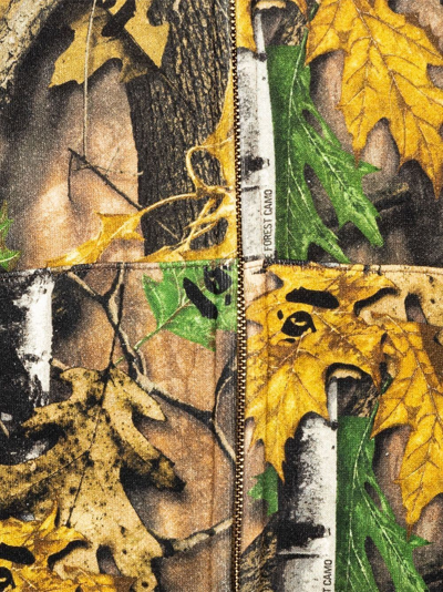 A Bathing Ape Forest Camo Wide Full-zip Hoodie In Brown