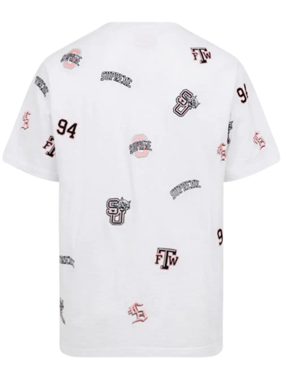 Shop Supreme University Logo-print T-shirt In White