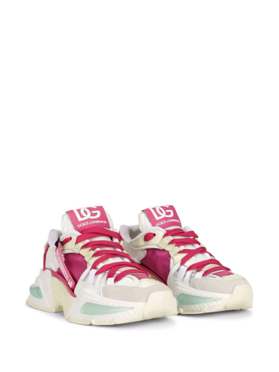 Dolce & Gabbana 30mm Air Master Nylon & Leather Sneakers In White