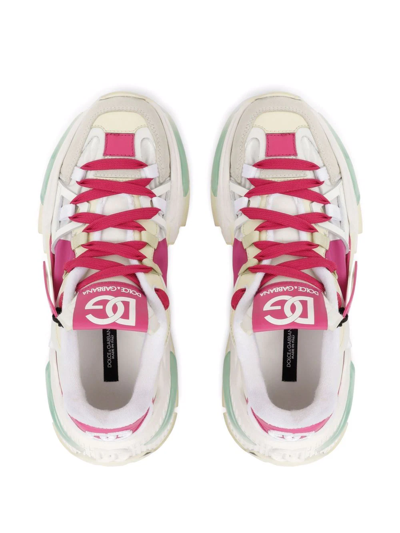Dolce & Gabbana 30mm Air Master Nylon & Leather Sneakers In White
