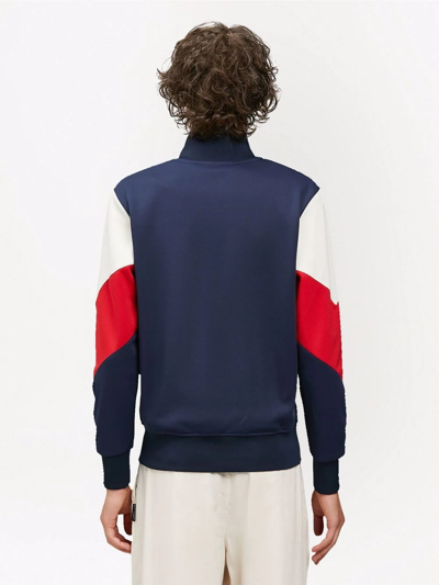 Palm Angels Colour-block Zipped Track Jacket In Blue