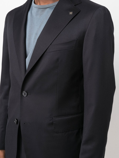Tagliatore Single-breasted Virgin Wool Suit In Blau