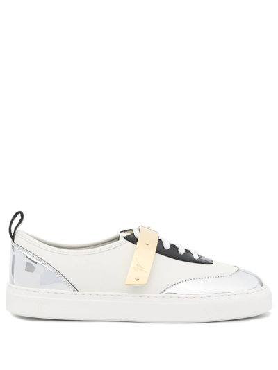 Shop Alexandre Vauthier Strap-detail Low-top Sneakers In White