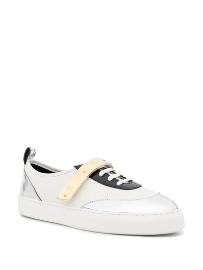 Alexandre Vauthier Strap-detail Low-top Sneakers In White