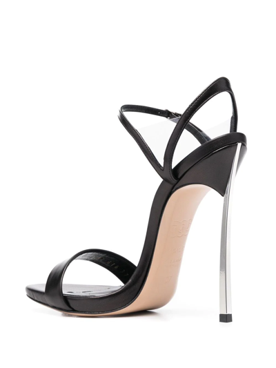 Casadei Open Toe 110mm Heeled Sandals In Schwarz