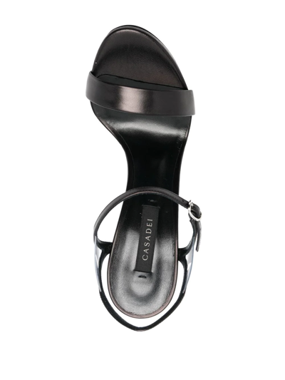 Casadei Open Toe 110mm Heeled Sandals In Schwarz