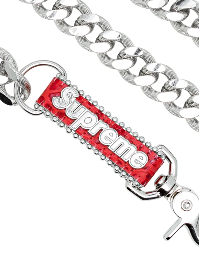 Shop Supreme B.b. Simon Studded Dog Leash In Red
