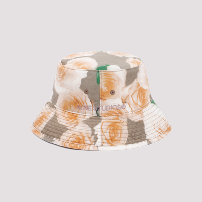 Shop Acne Studios Cotton Bucket Hat In Multicolour