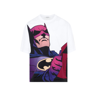Shop Lanvin Printed Oversized Batman T-shirt Tshirt In White