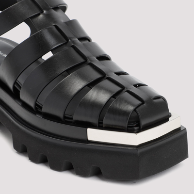 Shop Peter Do Combat Everyday Sandals Shoes In Black