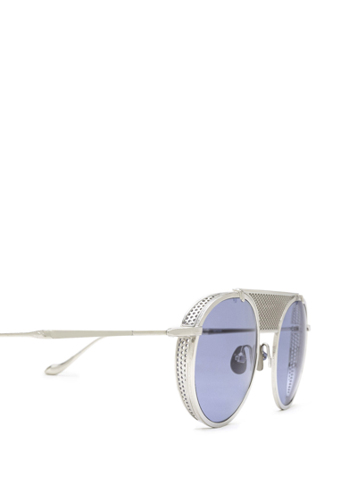 Matsuda Aviator-style Silver-tone Metal Sunglasses In Palladium White