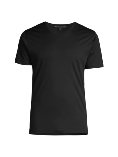 Shop Robert Barakett Men's Georgia V-neck T-shirt In Black