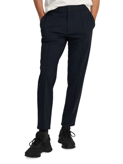 Theory Curtis Drawstring Precision Ponte Pants Black In Baltic