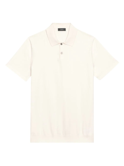 Shop Theory Goris Polo Shirt In Ivory