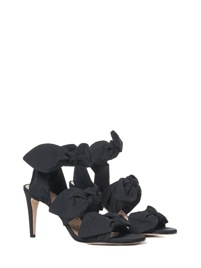 Shop Red Valentino Knot Me Up Sandals In Black