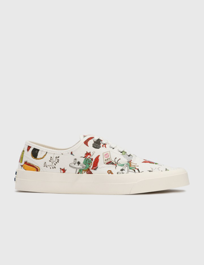 Shop Maison Kitsuné Oly All-over Print Laced Sneakers In Multicolor
