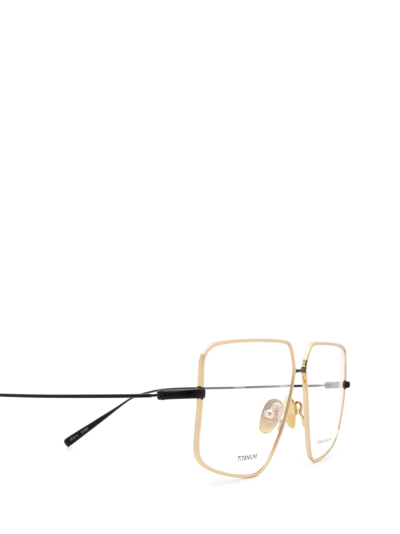 Shop Kaleos Eyeglasses In Matte Black &amp; Gold