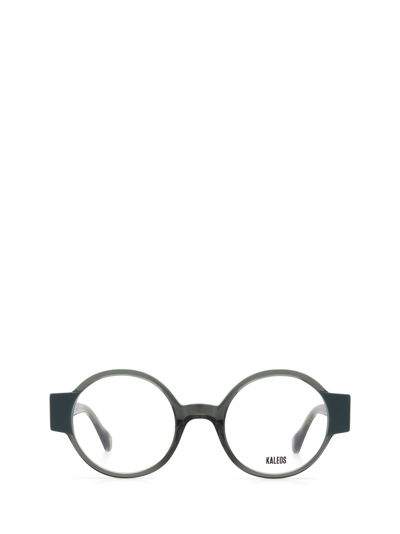 Shop Kaleos Eyeglasses In Transparent Grey Green &amp; Dark Green