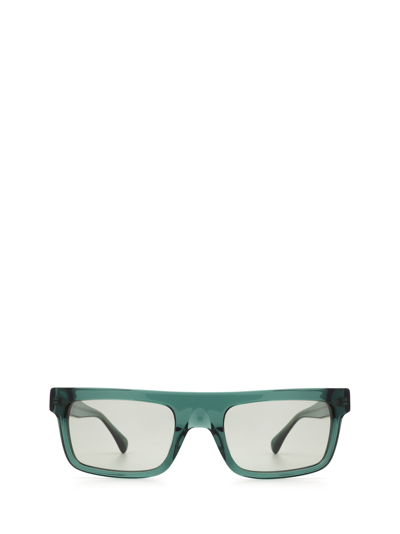 Shop Kaleos Sunglasses In Transparent Dark Green