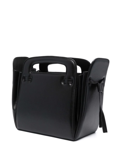 Shop Ami Alexandre Mattiussi Small Accordéon Tote Bag In Black