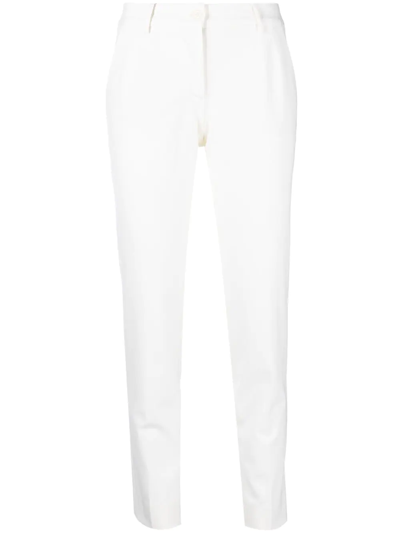 Shop Dolce & Gabbana Cropped Tailored Trousers In White