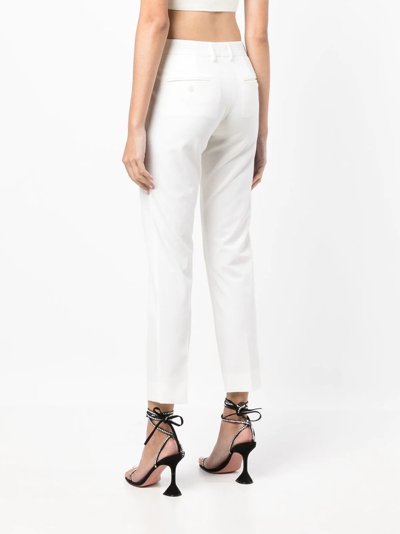 Shop Dolce & Gabbana Cropped Tailored Trousers In White