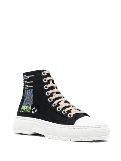 Viron 1982 Techno Canvas 99r Black Sneakers In Black