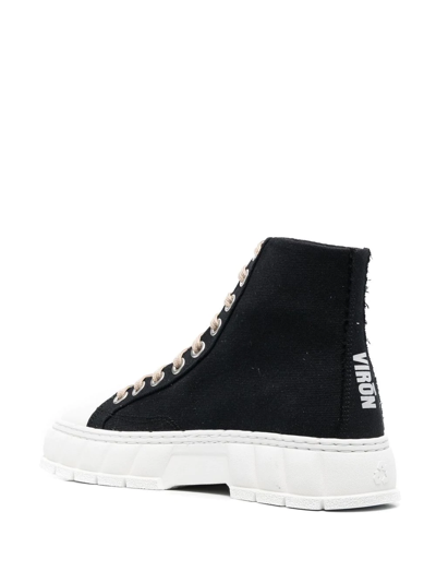 Viron 1982 Techno Canvas 99r Black Sneakers In Black