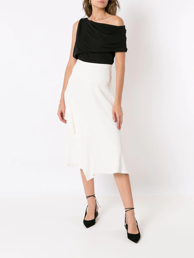 Shop Alcaçuz High-waisted Midi Skirt In White