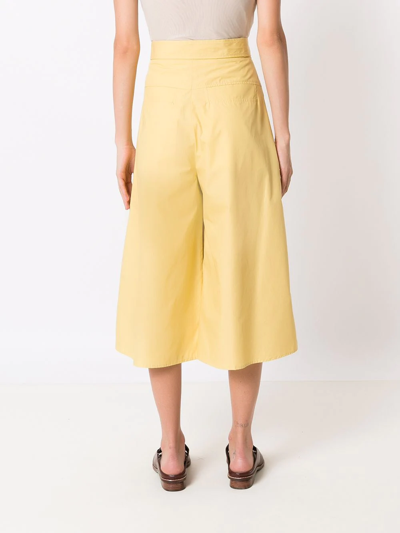 Shop Alcaçuz High-waisted Midi Skirt In Yellow