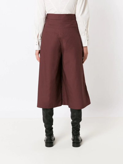 Shop Alcaçuz High-waisted Midi Skirt In Brown