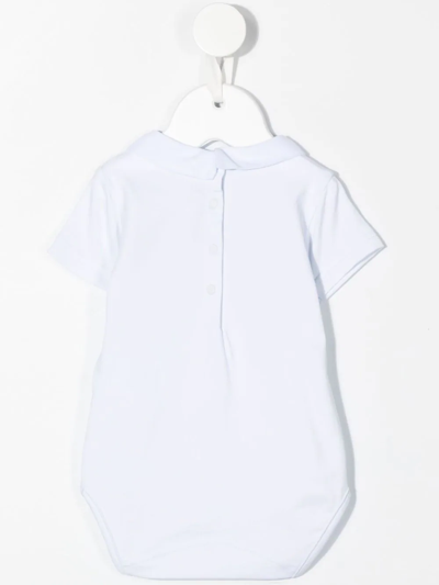 Shop Tartine Et Chocolat Peter Pan Collar Linen Body In Blue