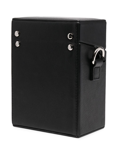 Heliot Emil Leather-box Messenger Bag In Black