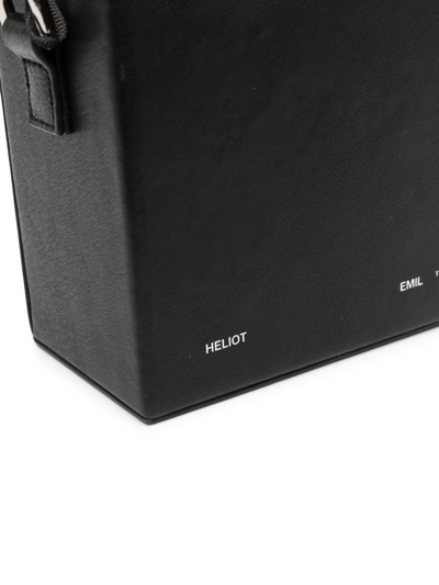 Heliot Emil Leather-box Messenger Bag In Black
