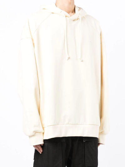 Shop Juunj Graphic Print Drawstring Hoodie In White