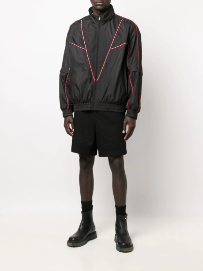 Shop Vetements Zip-up Funnel Neck Jacket In Black