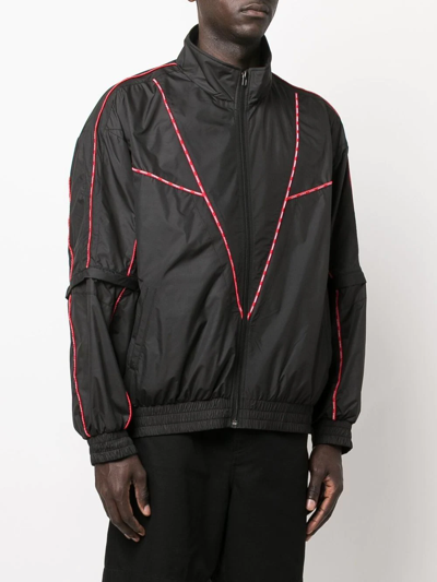 Shop Vetements Zip-up Funnel Neck Jacket In Black