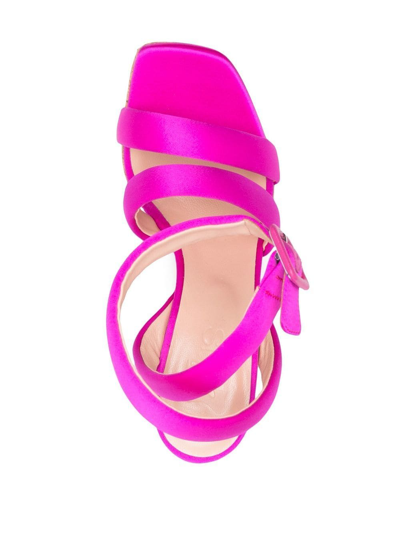 Shop Si Rossi Platform Sole High Heel Sandals In Pink