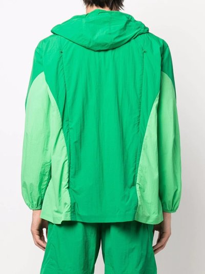Shop Y-3 Panelled Lightweight Jacket In Green